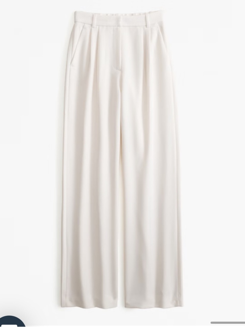 NWT Abercrombie & Fitch Sloane Tailored Wide Leg Pant- White- 32/14 LONG - Picture 14 of 15